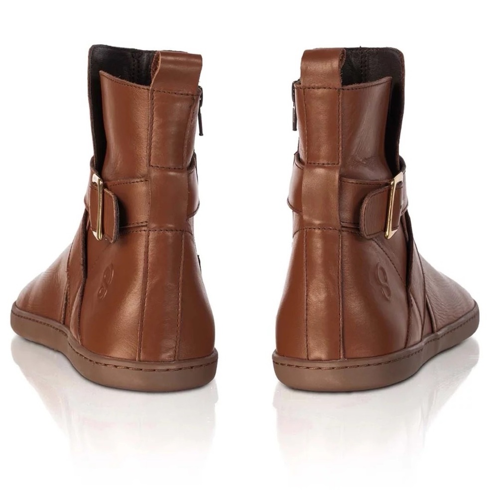 Women’s Shapen Brown Leather Barefoot Ankle Booties Flat European Size 11.5 (43) - Picture 8 of 11